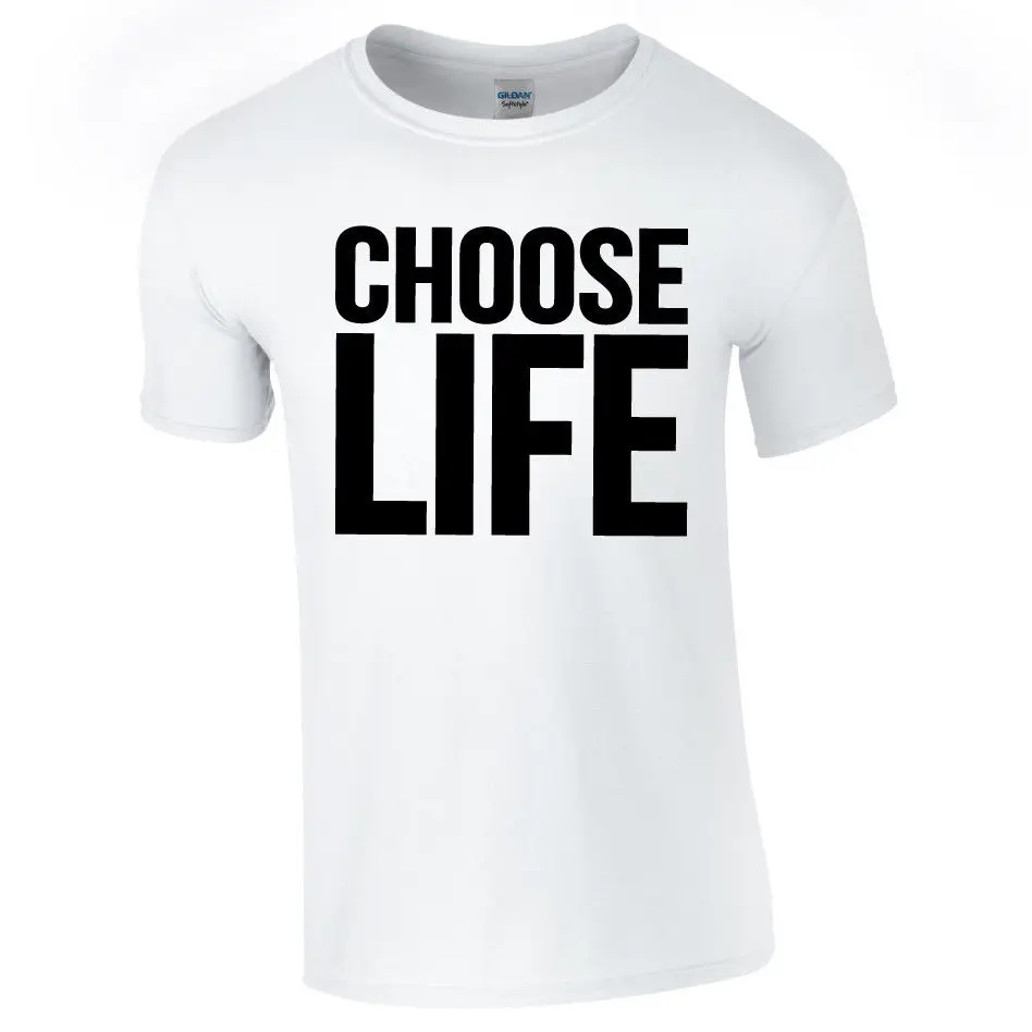Choose Life T Shirt Wham Retro 80's George Michael Fancy Dress Concert Top New Cotton O Neck T-shirts Tops Comfortable Tee Shirt