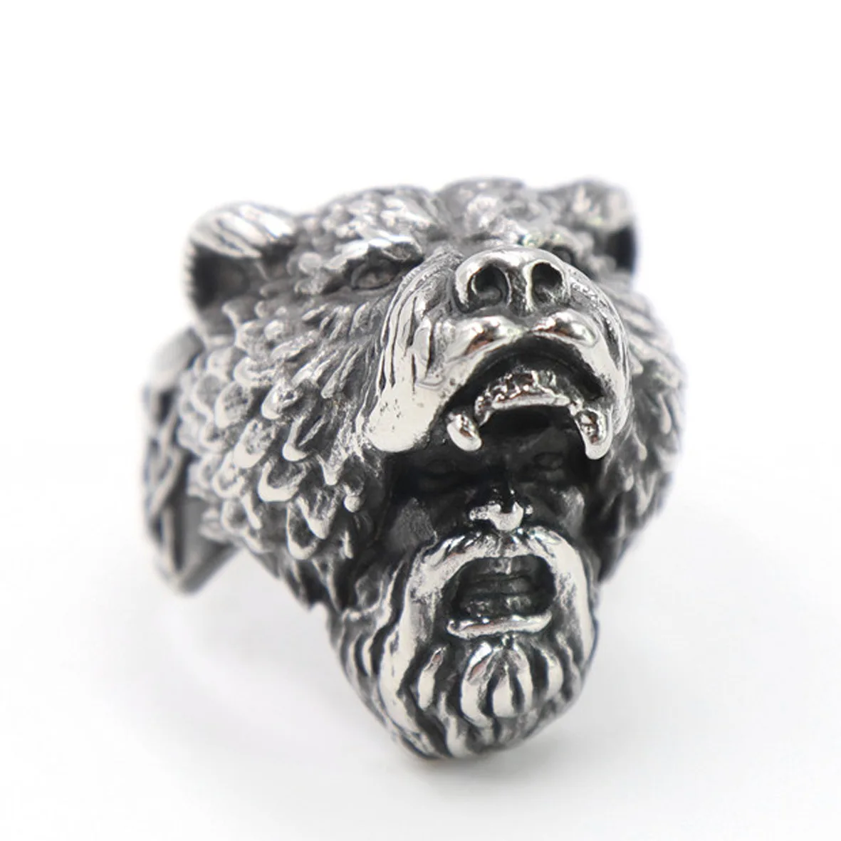 Новое мужское серебряное Золото Цвет Викинг медведь воин 316L нержавеющая сталь