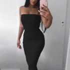 Женское черное платье, однотонное соблазнительное платье-футляр с рюкзаком, облегающее платье на бедрах, летние платья 2021, облегающее платье
