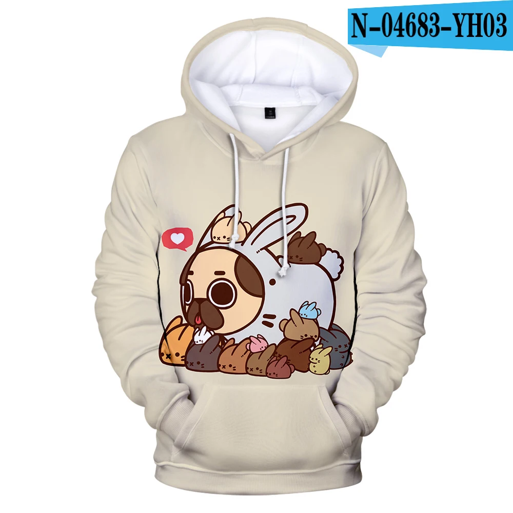 C Каваи Мопс толстовки 3D печати толстовки Горячая Распродажа Толстовка Harajuku kawaii Мопс одежда с капюшоном плюс размер для женщин - Цвет: C