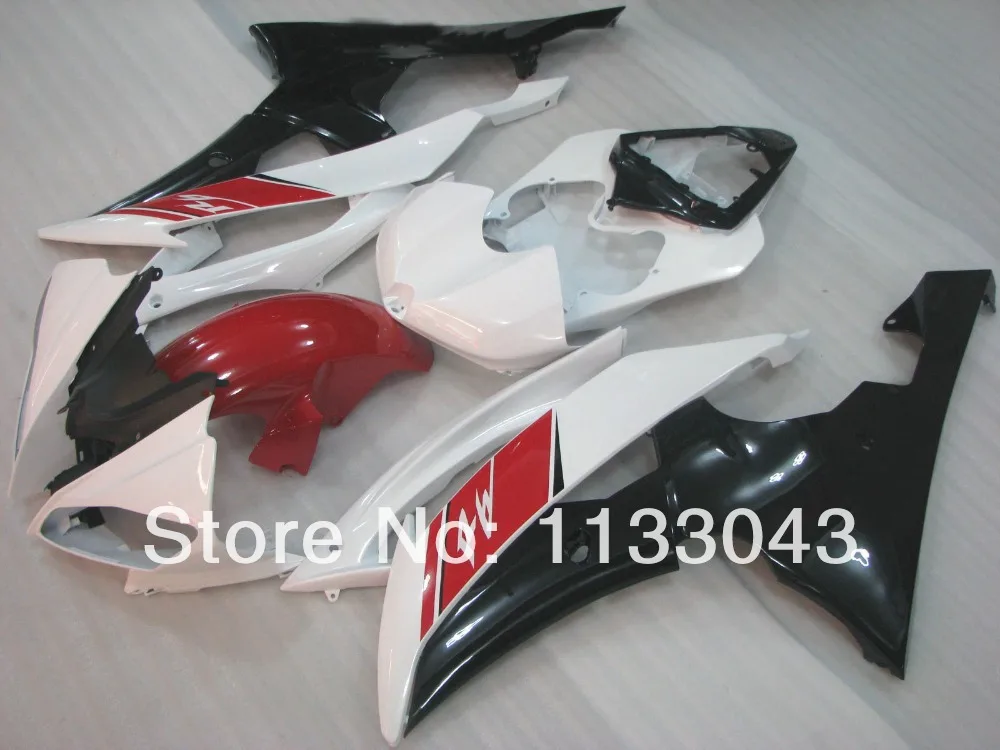 

7gifts Red black white fairing kits for Yamaha YZF-R6 08-09 #18hh YZF R6 08 09 YZF 600 R6 2008 2009 fairing parts