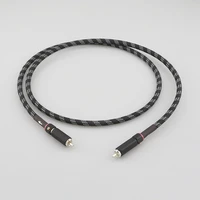 1pcs 75ohms silver plated copper professional hd digital coaxial cable self locking rca to rca audio cable for dac tv 0 2m 5m