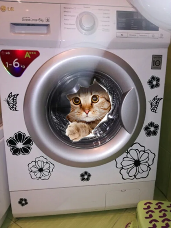 Наклейка на холодильник 3d настенные наклейки в виде бабочки для дома с бабочками