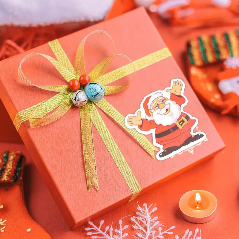 

50pcs Watercolor New Year Christmas Gift Stickers Winter Snowman Notebook Planner Scrapbooking Autocollant Stickers