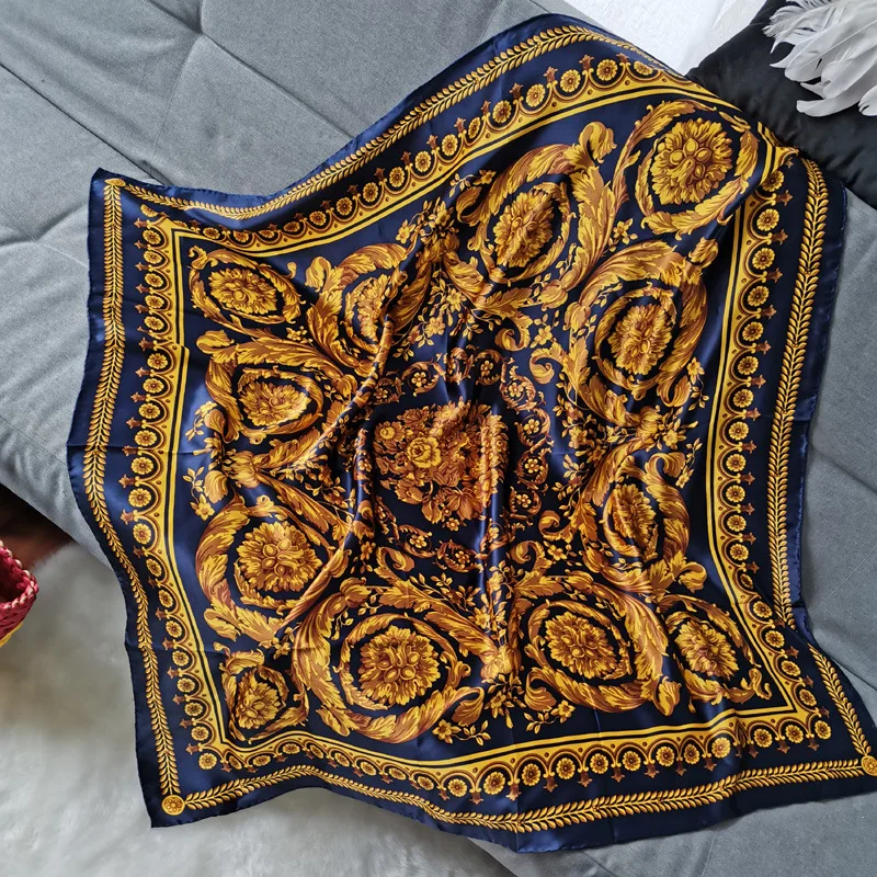 Шелковый шарф 12 мм шелковый большой квадратный с принтом женская шелковая шаль x