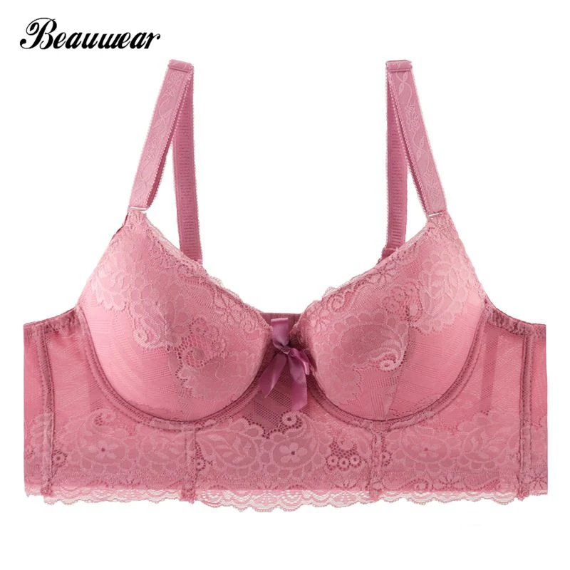 Beauwear со стальными косточками цветочный кружевной плотный удлиненный