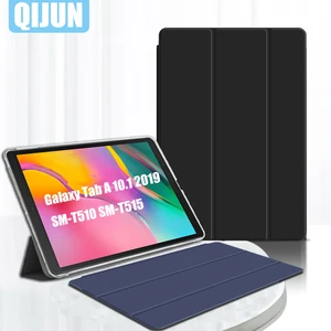 Чехол для планшета Samsung , кожаный чехол тройного сложения, чехол-подставка, Защитная Кожаная сумка для Galaxy Tab A 10,1 дюйма 2019