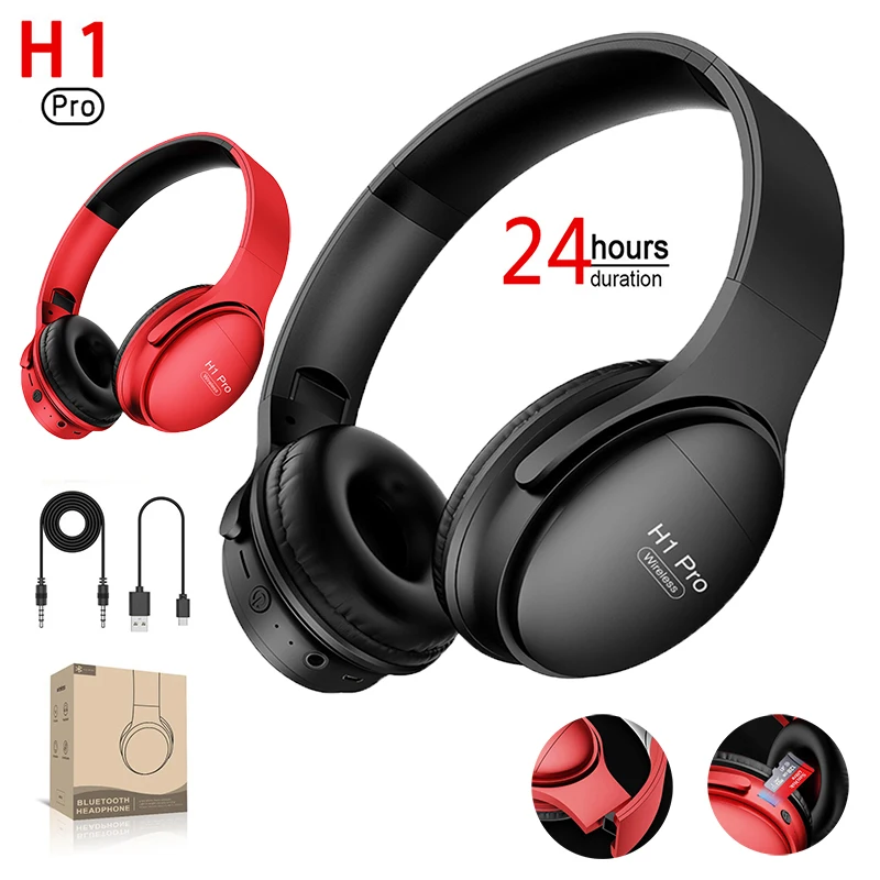 

Gaming Bluetooth Headphone H1 Pro HiFi Stereo High Quality Sound Support TF Card Portable Professional Gaming Wireless Headset