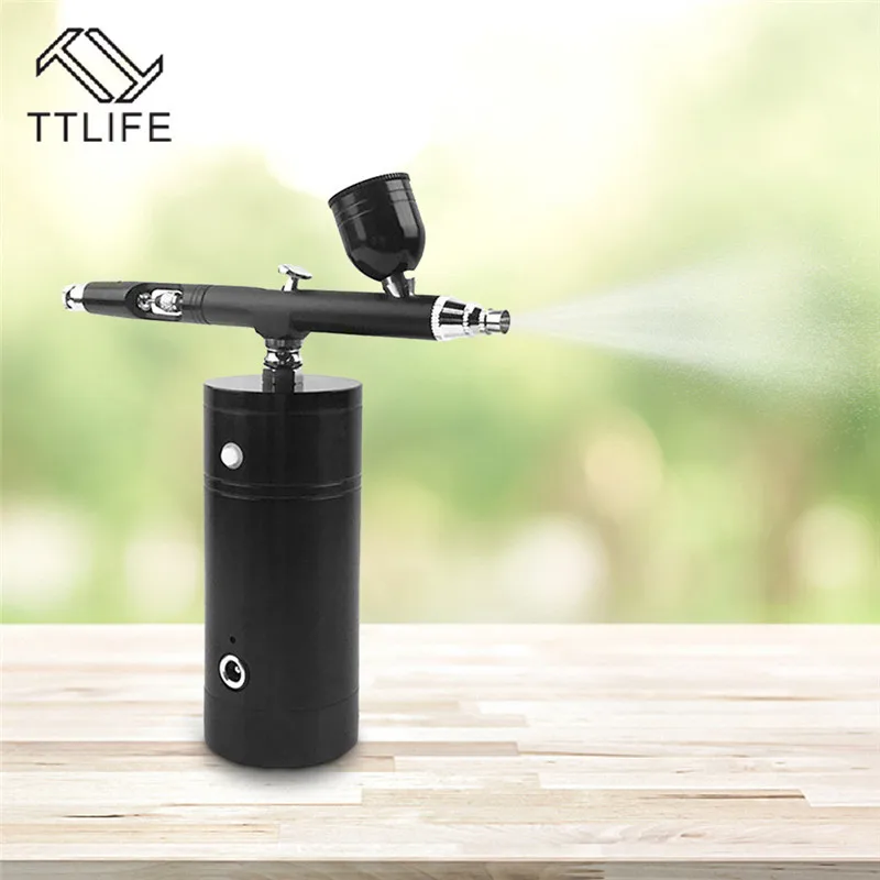 Precio TTLIFE Mini Portátil De Acción Aerógrafo Compresor De Aire Kit De Pistola Para Pintar De Bricolaje De Arte De Pastel De Fiesta De Suministros