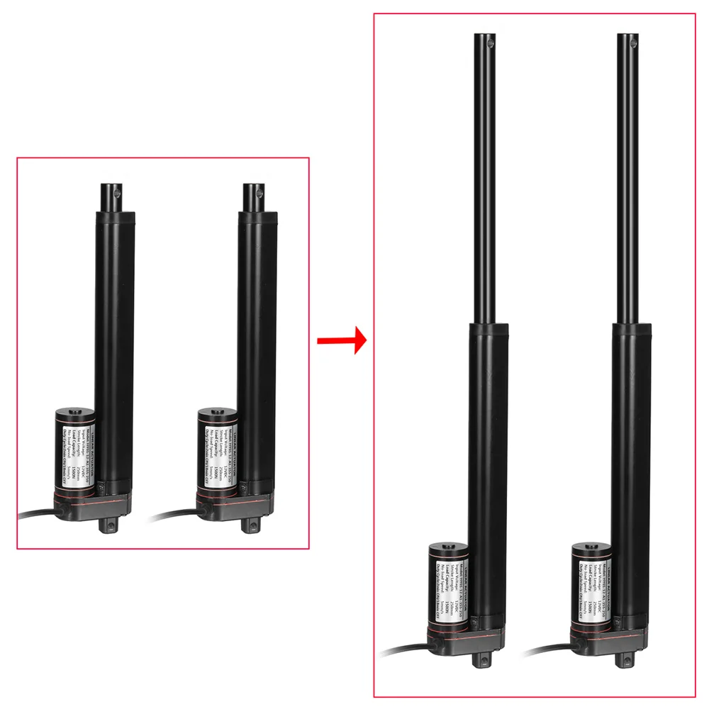 Линейный привод 2 шт. 12 В + 1 импульсный источник питания Радиочастотный пульт