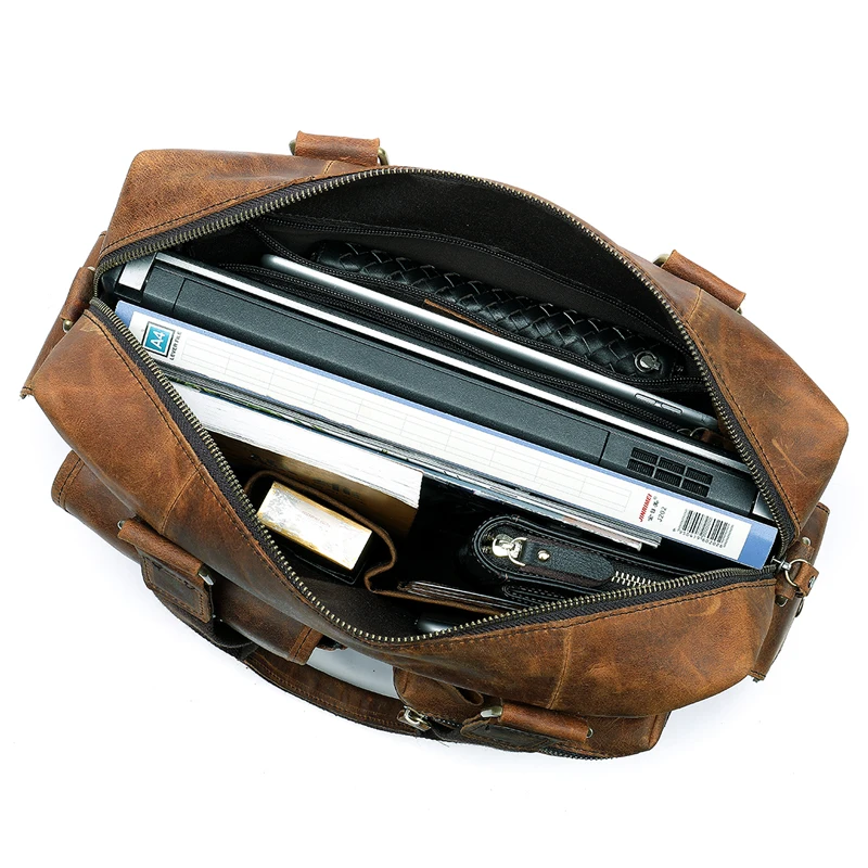 men's briefcase leather laptop bag men shoulder bag male briefcases handbags office bags for men business porte document