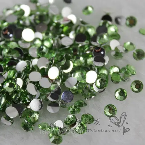 Light green 1000 шт 2 мм-6 мм смола с плоским основанием, не патч хрустальные стразы для одежды Декорации для ногтей блестящие DIY Ювелирные изделия и телефон - Цвет: Light green