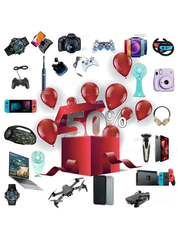 

100% Winning Mistery Box Gamepads Digital Cameras Novelty Gift High-quality Electronics Gift Most Popular Lucky Christmas Gift