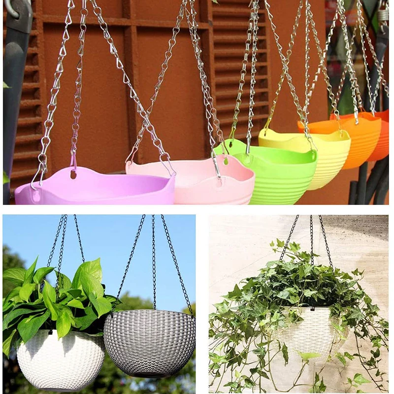 

Hanging Chain Plant Chains Replacement Flower pot Basket Chain with Hook and Clips for Feeders Lanterns and Ornaments
