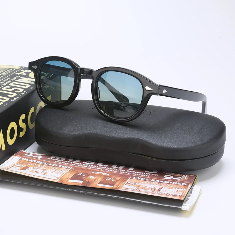 Солнцезащитные очки Мужские/Женские с чехлом $ Box голубые|Мужские солнцезащитные