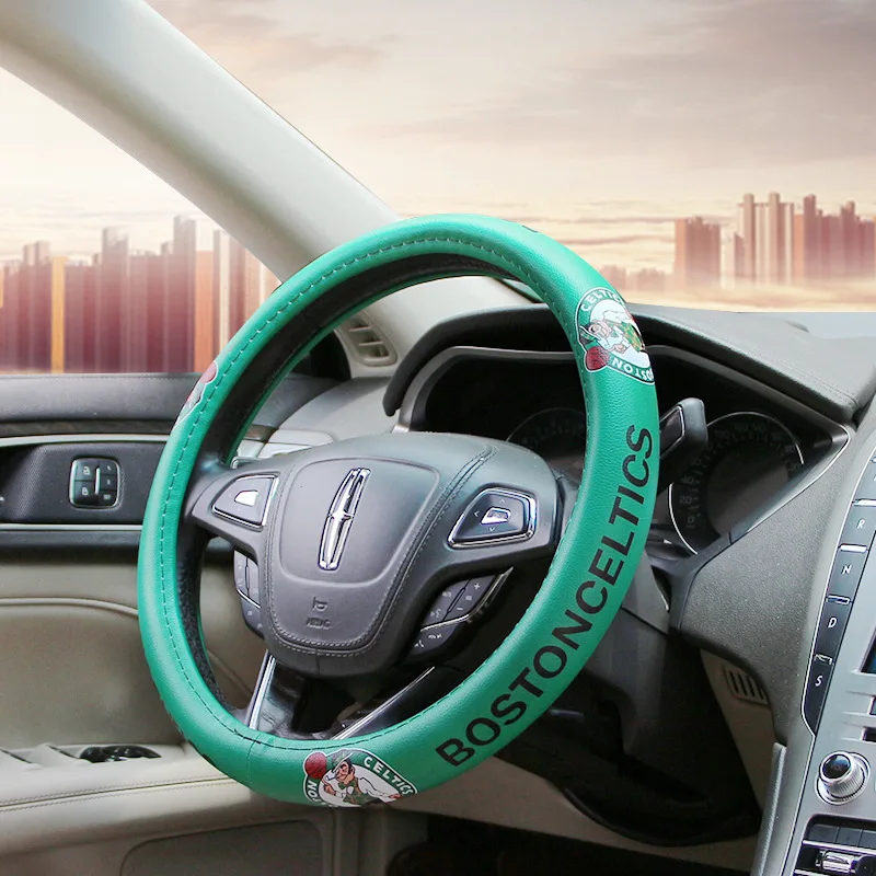 Модный спортивный чехол на руль из искусственной кожи для автомобиля