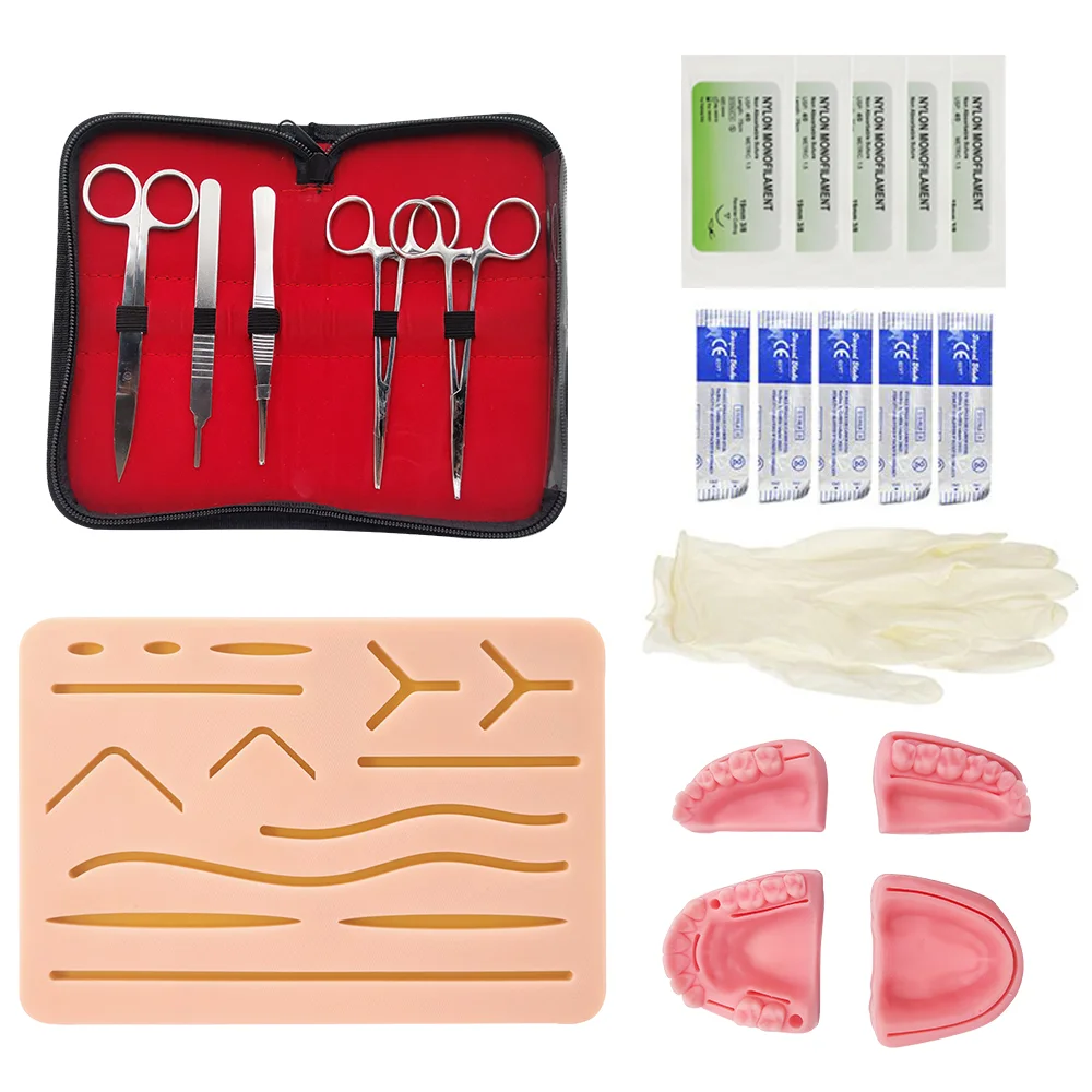 

Dental Suture Kit Medical Skin Suture Surgical Training Kit Chirurgical Surgical Practice Set Oral Doctors Dental Teaching Model