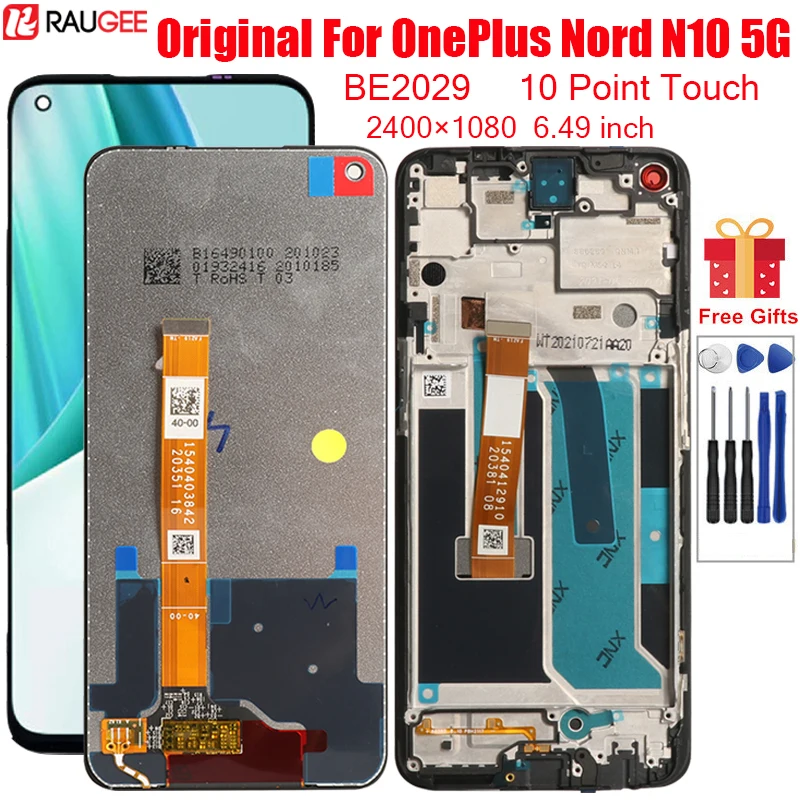 

Оригинальный дисплей для OnePlus Nord N10 5G, ЖК-дисплей, экран 10 дюймов, сенсорный дисплей, дигитайзер в сборе, замена для OnePlus Nord N10