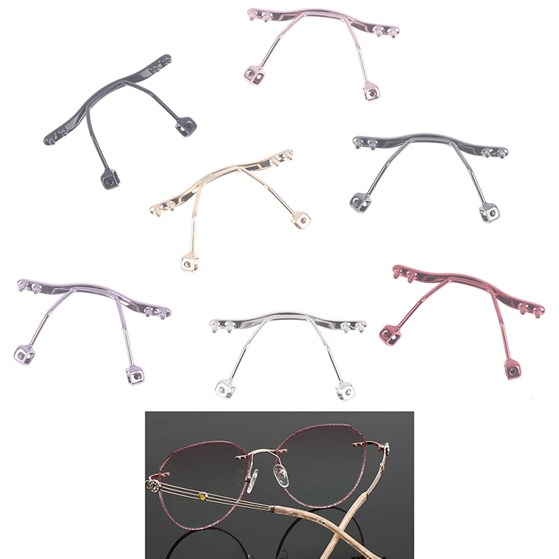 

1pc Eyeglasses Bridge Glasses Nose Pad Arm Metal Rimless Optical Frame Bridge Nose Pad Holder Eyewear Accessory