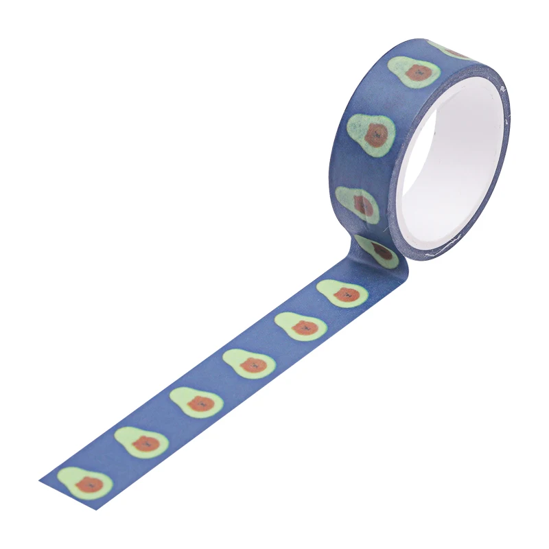 Мультяшный цветной скотч Васи Kawaii авокадо девушка Скрапбукинг Diy деко японские