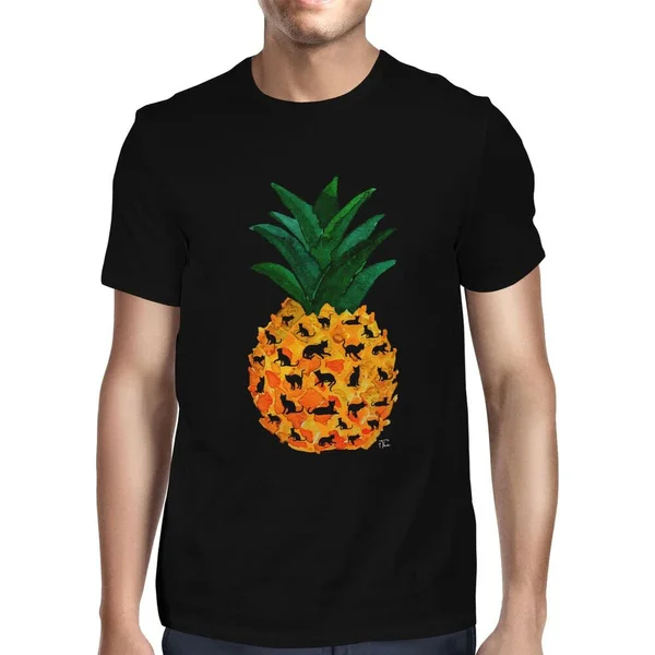 

1Tee Mens Pineapple Cat T-Shirt