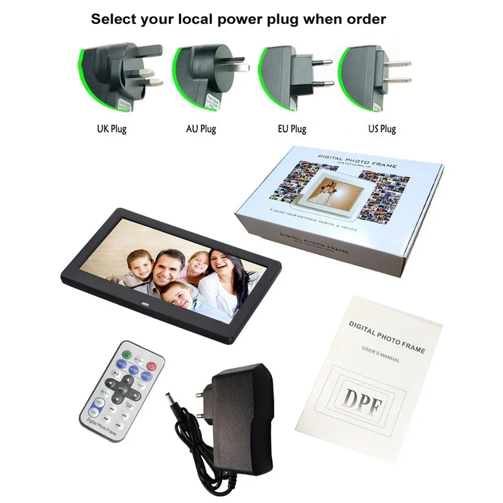

10 inch Screen LED HD Digital Photo Frame Picture Mult-Media Player MP3 MP4 Movie Alarm Clock For BABY NEW YEAR Gift