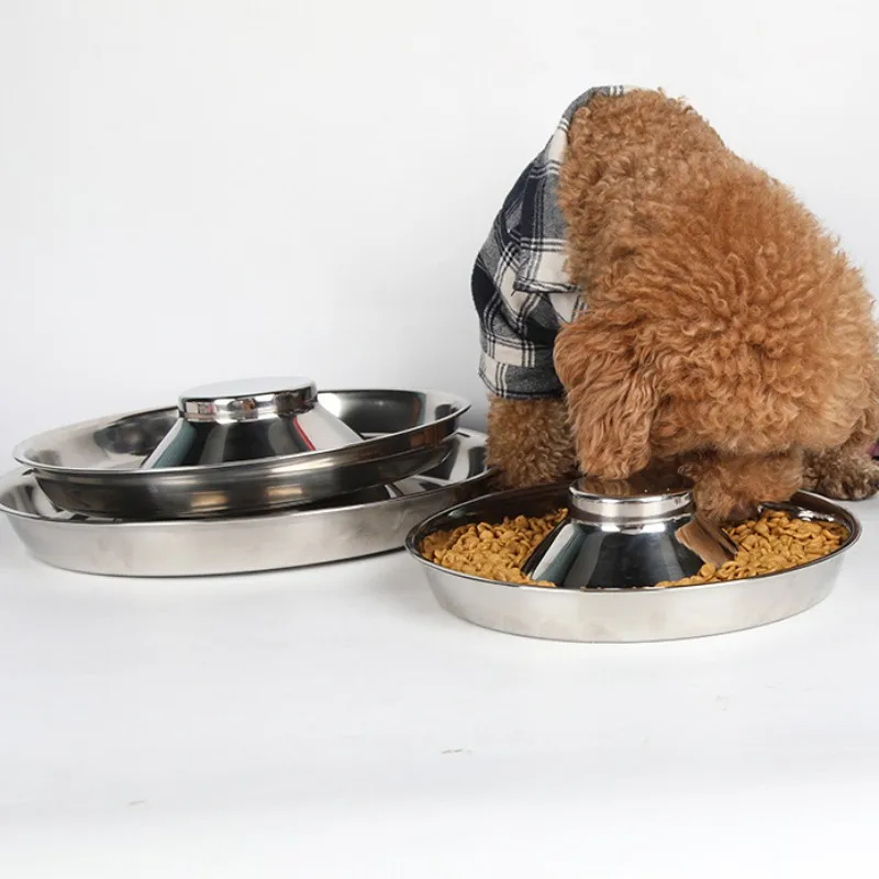

Stainless Steel Puppy Dog Food Bowl Shockproof Pet Food Feeder Puppy Feeding Food Water Dish Bowl For Pet Dogs Cat