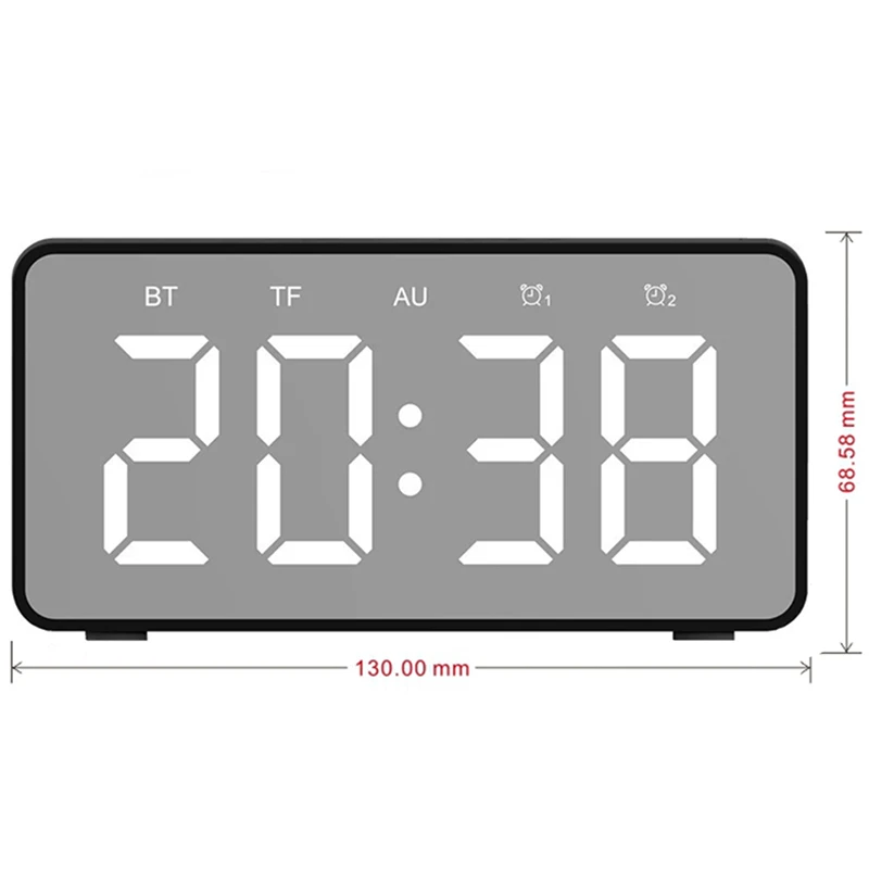 Дизайнерские цифровые светодиодные часы-будильник с беспроводным зарядным