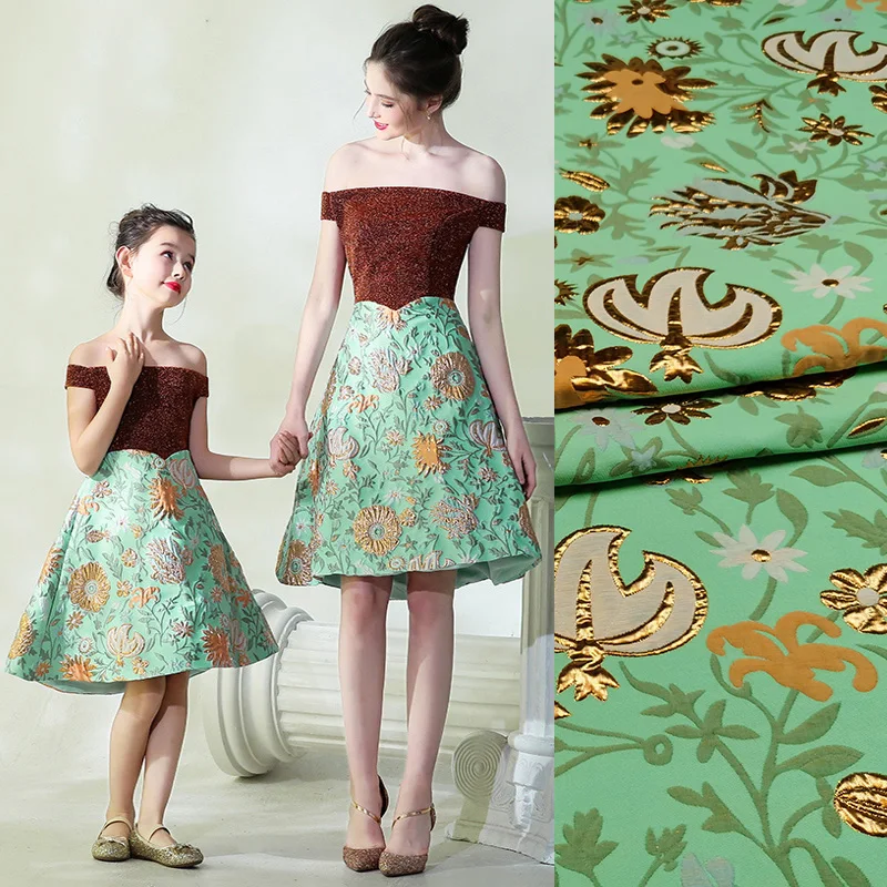 

Дизайнерская высококачественная металлическая фототкань, окрашенная жаккардовая ткань для родителей и детей, пышные юбки, производительн...