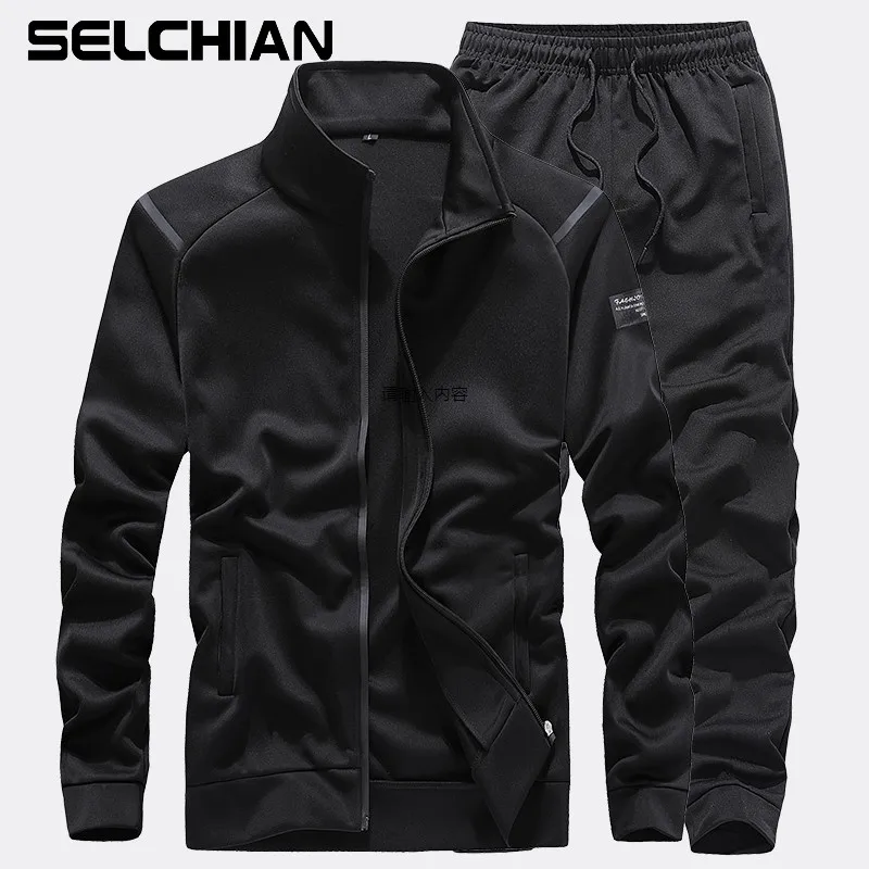 

Men'S Sportswear Set Quality Tracksuit Man Autumn Suits 2 Piece Sweatshirt+Pants Sports Suit Male Fashion Clothing Plus Size 7XL