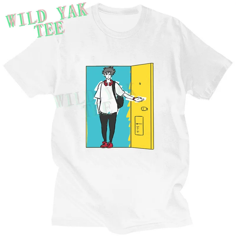 

Летняя футболка унисекс из 100% хлопка с черно-белым принтом