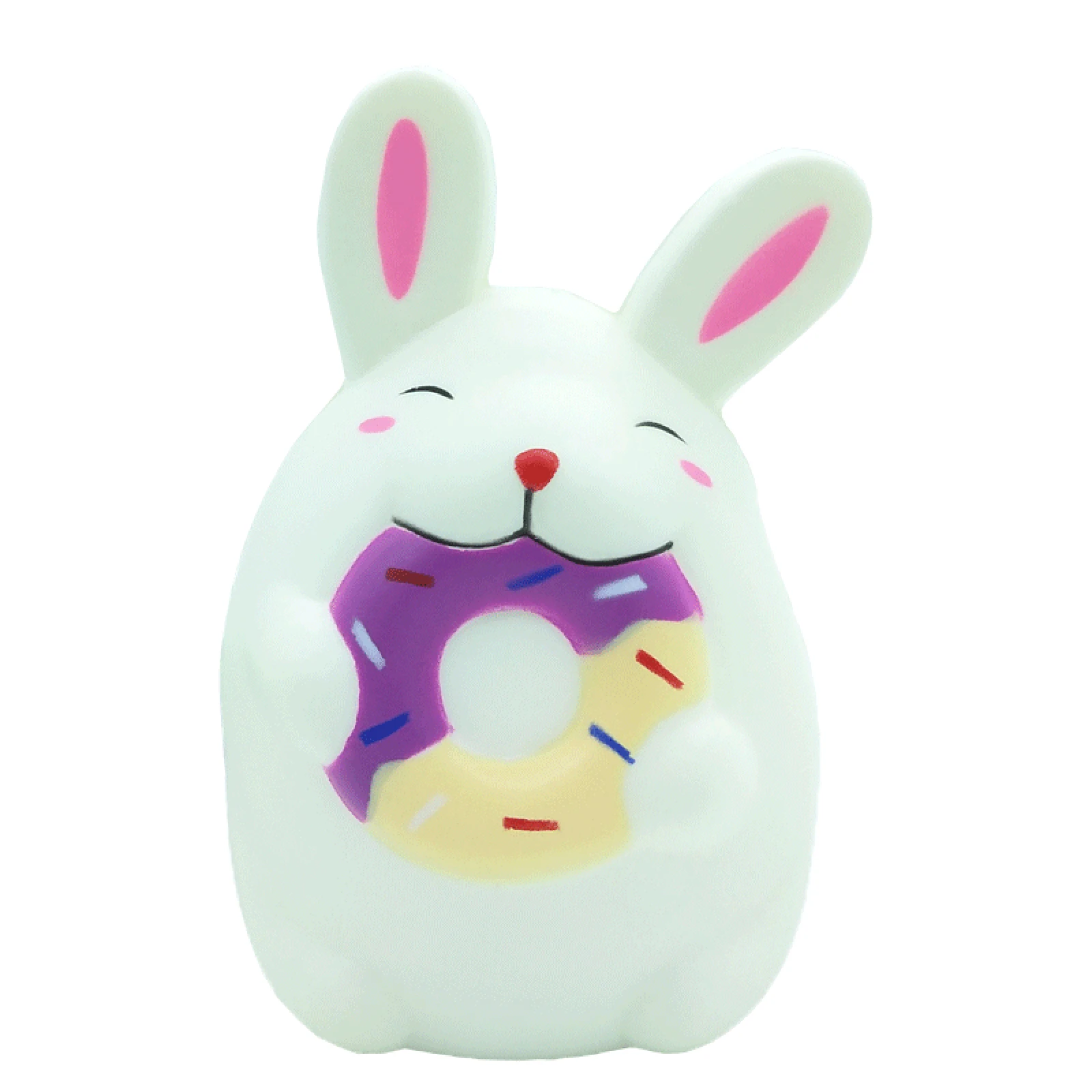 

Игрушка-Кролик для декомпрессии, ПУ, медленно Восстанавливающий форму, мультяшный пончик, кролик, Сжимаемый сенсорный инструмент