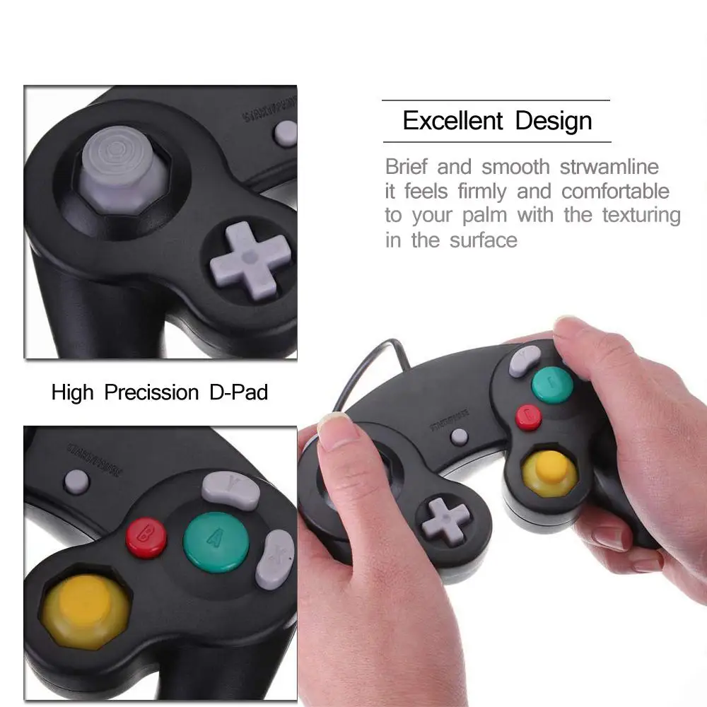 For Gamecube NGC Controller GC Port PC USB Wired Gamepad Joypad Joystick Nintendo MAC Computer | Электроника