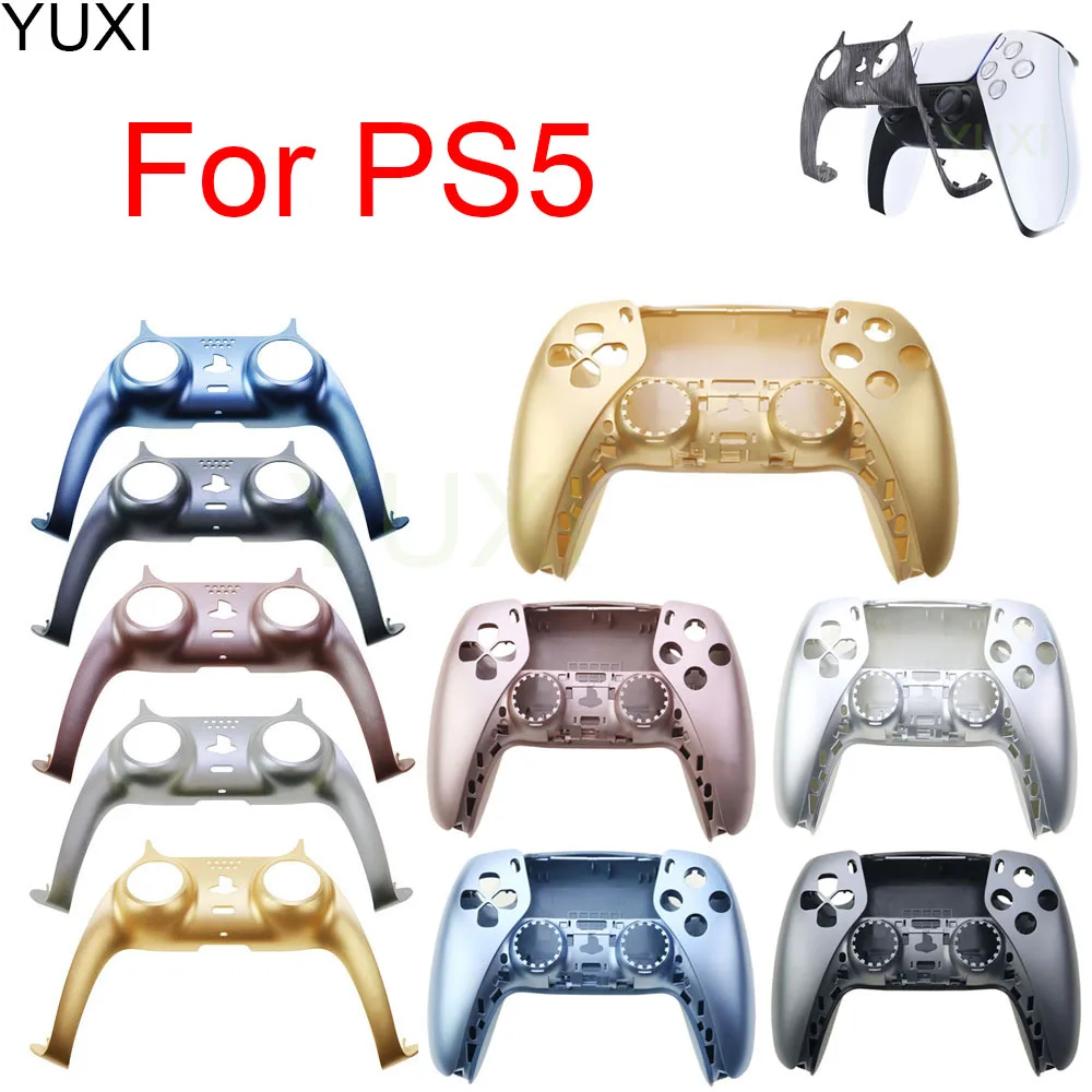 

YUXI ABS DIY Game Console Replacement Shell for PS5 Controller Front Cover + Back Cover for PS5 Games Accessories