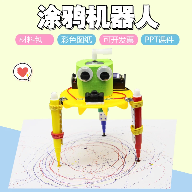 Креативный научный робот Gizmo DIY граффити детская головоломка собранная ручная