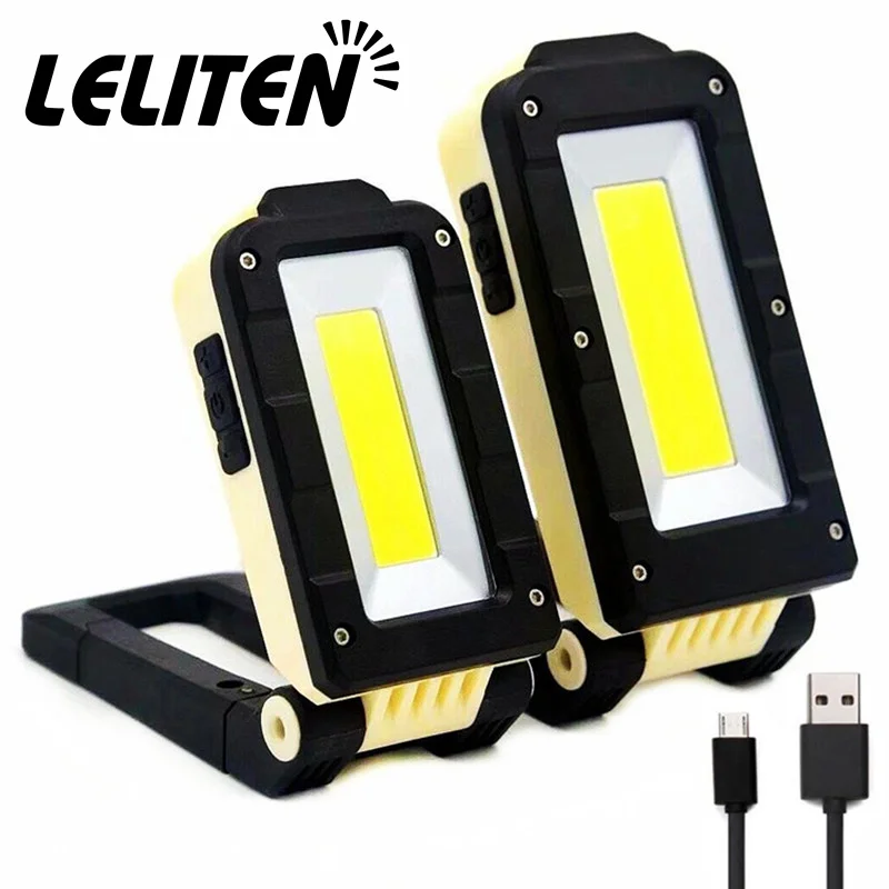 

USB Rechargeable With Built in Battery T6+COB LED Flashlight Outdoor Camping Tent Lantern White / Red Light Torch Night Lamp