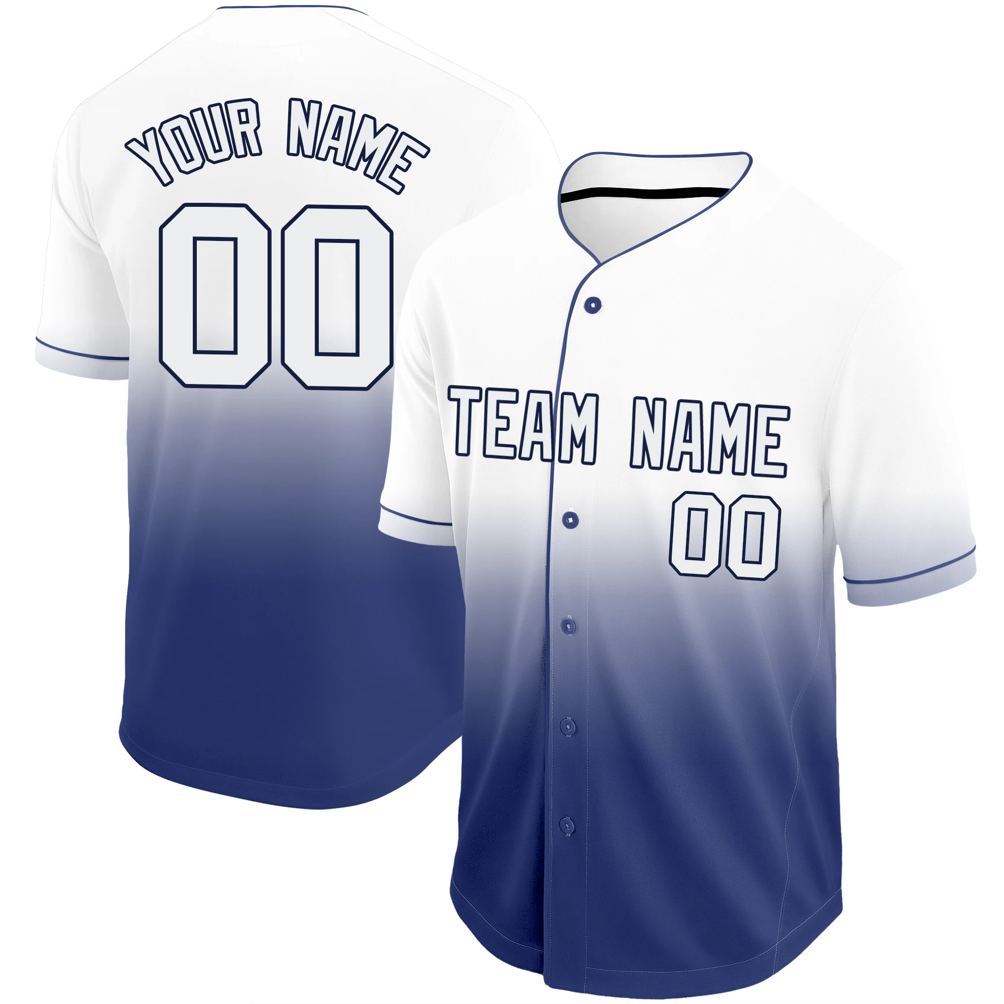 Custom Baseball Jersey Full Sublimated Name/Numbers Full Button V-neck Shirts for Men/Women/Kids Christmas Gift Outdoor Game