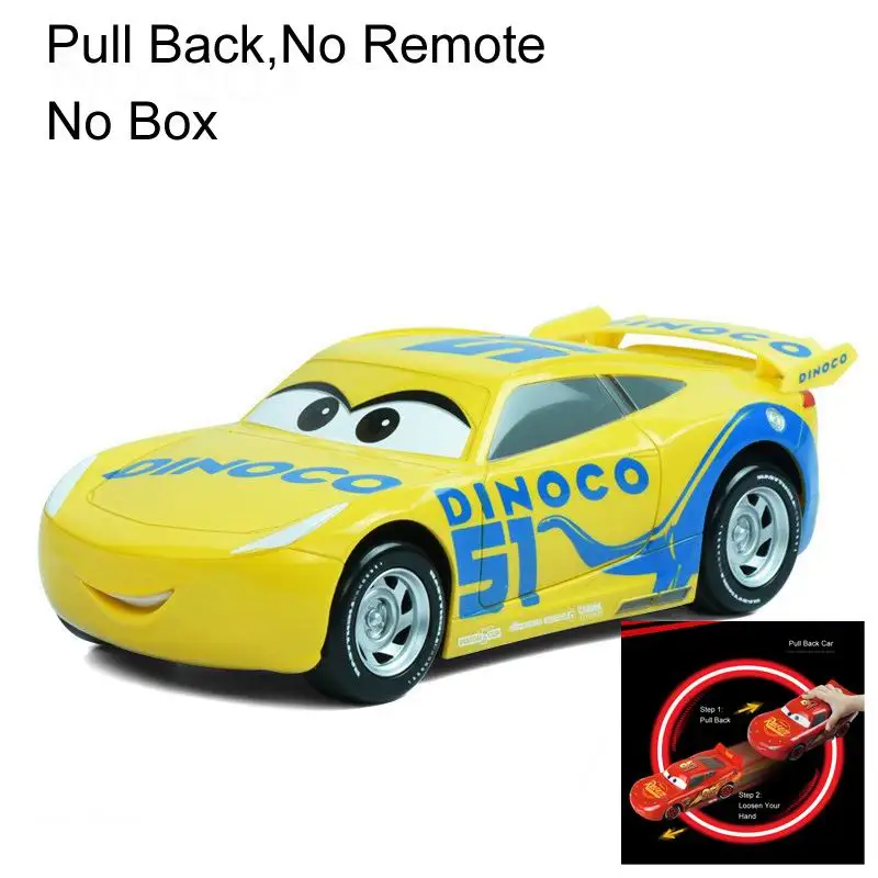 Disney Pixar машина 22 см Jackson Storm автомобиль с дистанционным управлением для детей Молния Маккуин игрушечный автомобиль оттягивающийся автомобиль Круз Рамирез игрушечный транспорт
