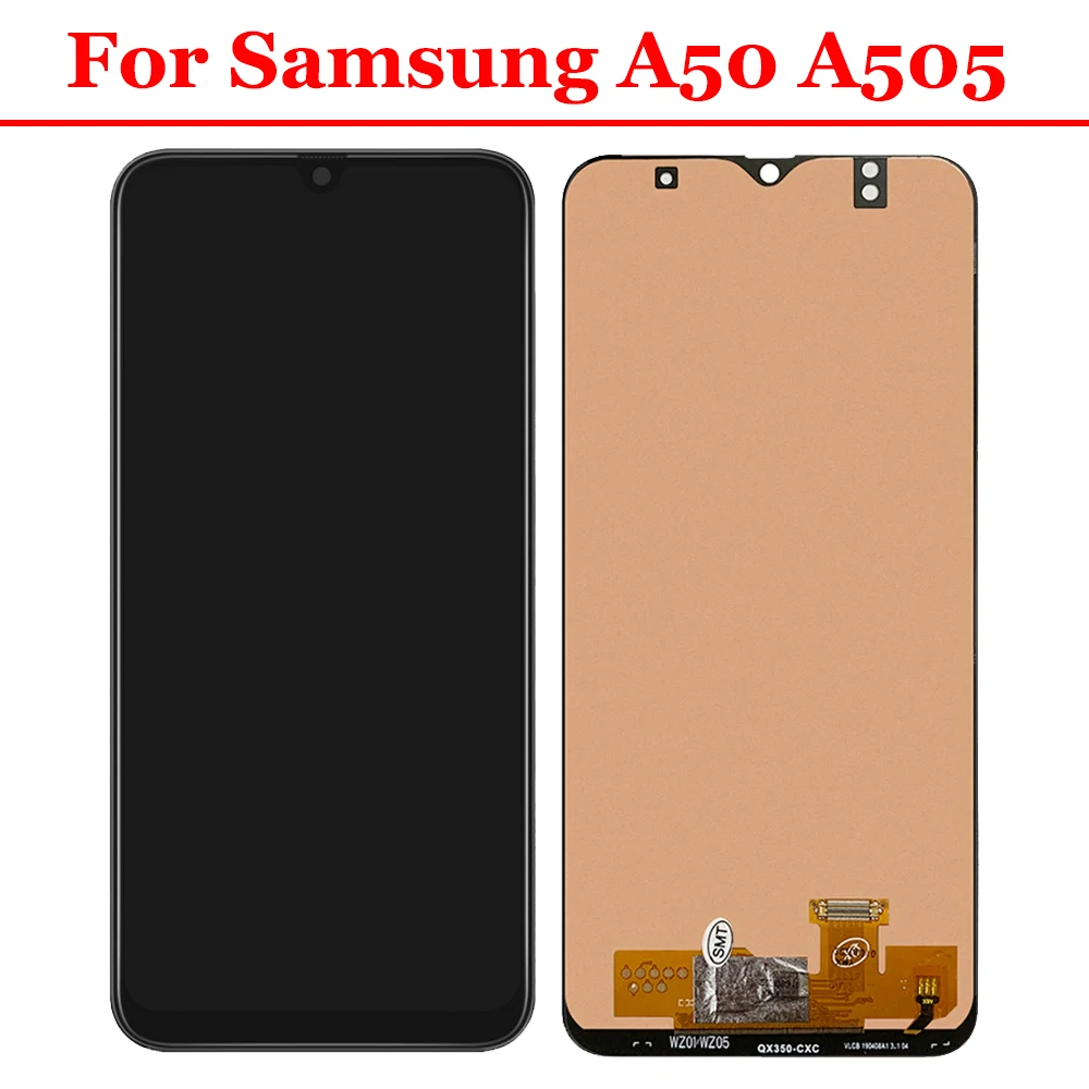 

ЖК-дисплей для Samsung Galaxy A50 SM-A505FN/DS A505F/DS A505, сенсорный экран, дигитайзер в сборе с рамкой для Samsung A50, ЖК-дисплей