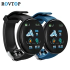 Rovtop D18 умные часы, мужские и женские, артериальное давление, круглые, водонепроницаемые, спортивные, фитнес-трекер для Android Ios Z2