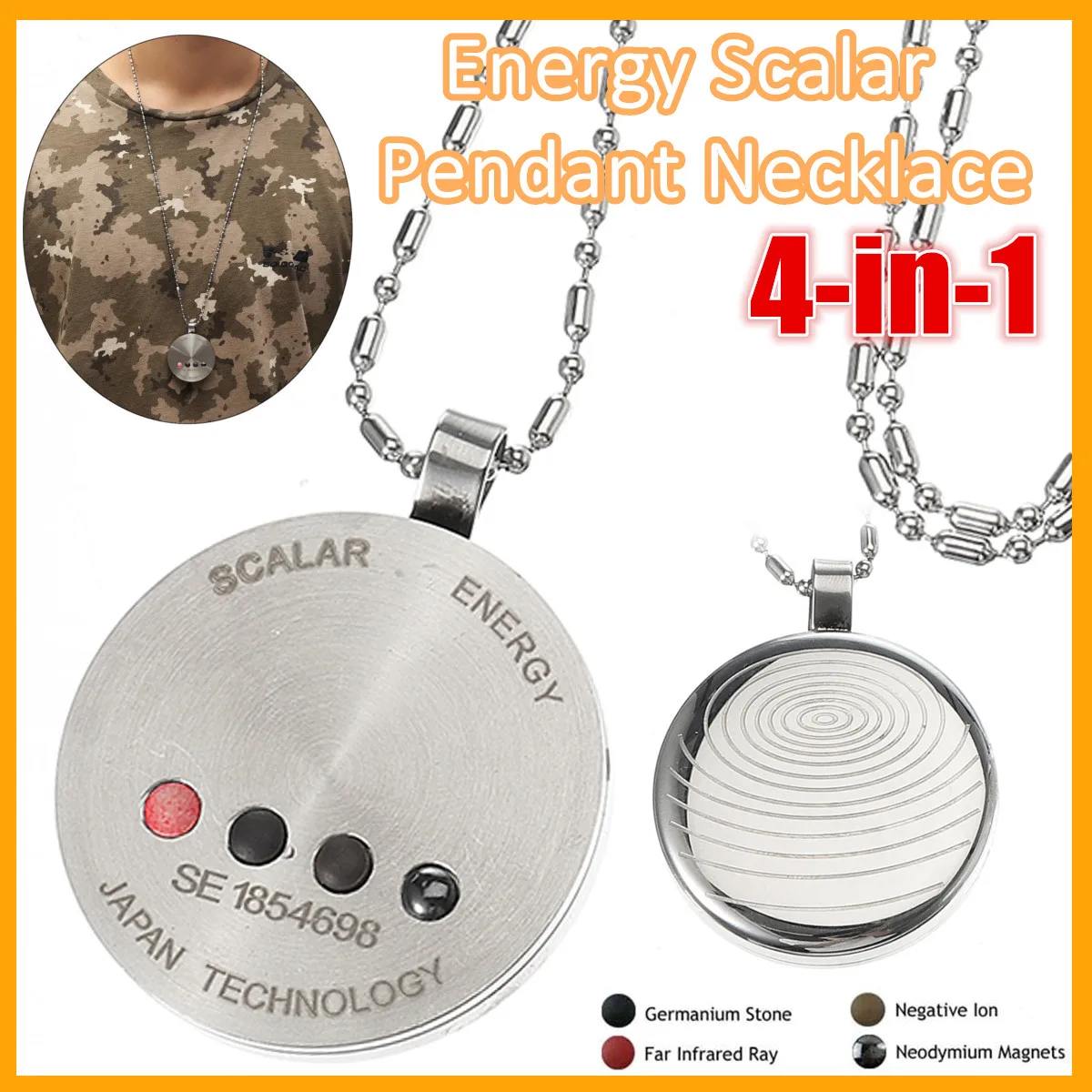 

Bioenergy Powerful Quantum Scalar Energy Pendant Stainless Steel Chain Female Male Quantum Scalar Energy Pendant