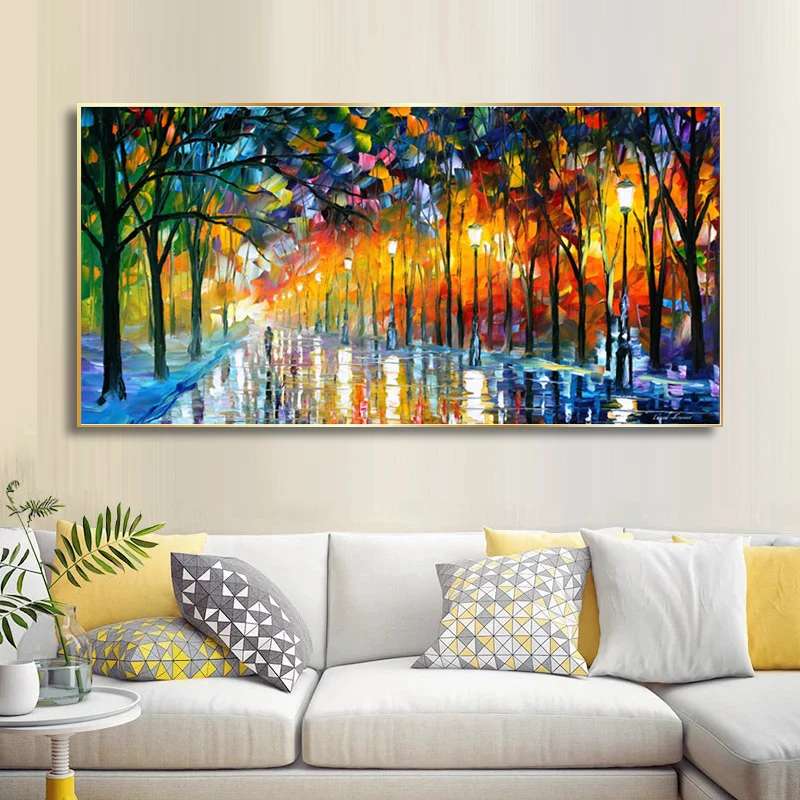 Современная Художественная живопись абстрактная красочная уличная картина