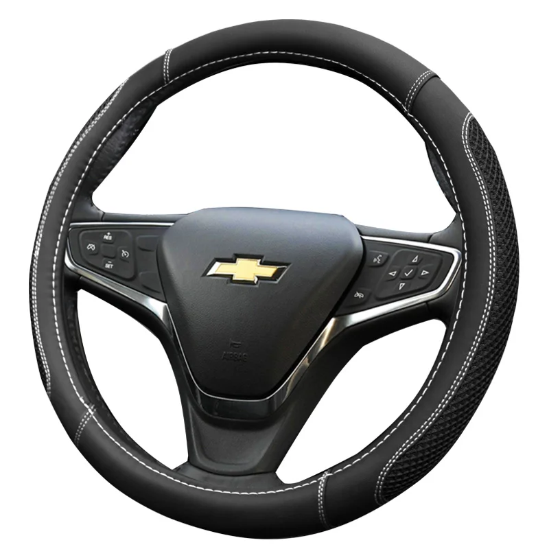 

Leather Car Steering Wheel Cover for Chevrolet Cruze Malibu XL Cavalier Sail Monza Equinox Interior Auto Accessories