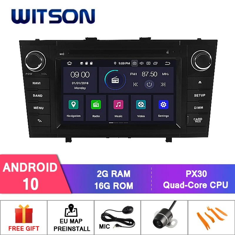 DE В наличии! WITSON Android 10 0 IPS HD экран автомобильный DVD для TOYOTA AVENSIS 2008 2013 4 Гб RAM + 64 FLASH 8