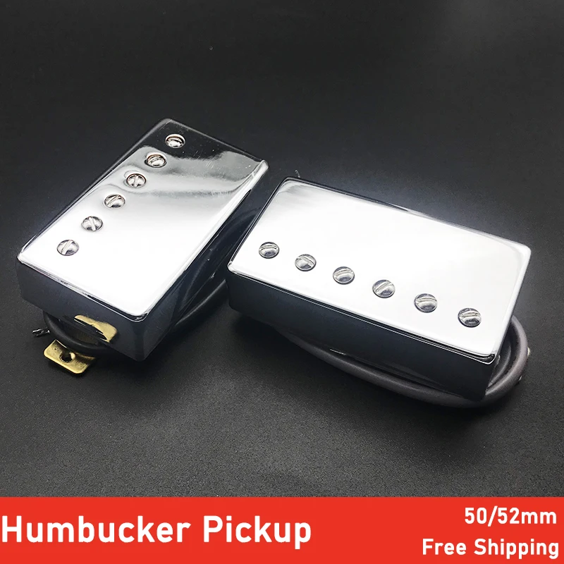 elektrische gitarre doppel coil humbucker pickup neck brücke pickup 50mm 52mm keramik magnet 2 leiter für lp gitarre free global shipping