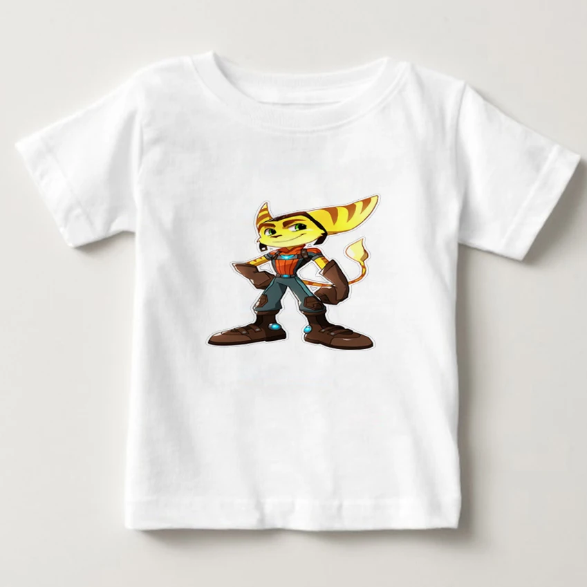 

Ratchet and Clank Anime Movie T-Shirt kids 100% Cotton T Shirts boy/girl Short Sleeve t shirt 2018 summer tee Hot Sale shirts N