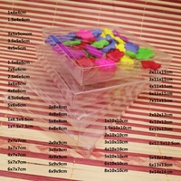 50pcs axbxbcm pvc transparent plastic box wedding gift box packaging box for gifts wedding candy party travel storage jewelry