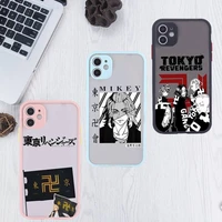 tokyo revengers manjiro sano phone case for iphone 12 11 mini pro xr xs max 7 8 plus x matte transparent pink back cover
