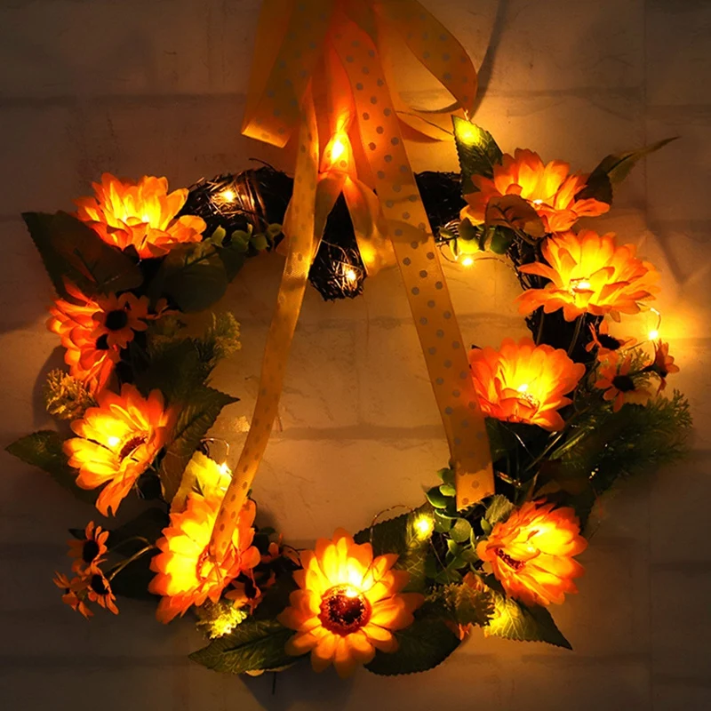 Лента венок из подсолнухов предметы интерьера на стену орнамент любовь | Дом и