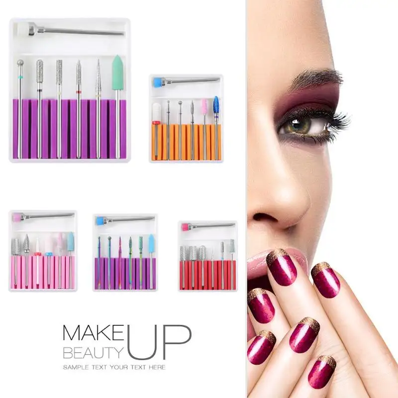 Набор керамических фрез для ногтей 7 шт. сменные фрезы полировки инструменты